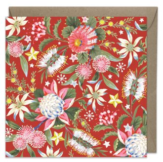 Australian wildflower Christmas card